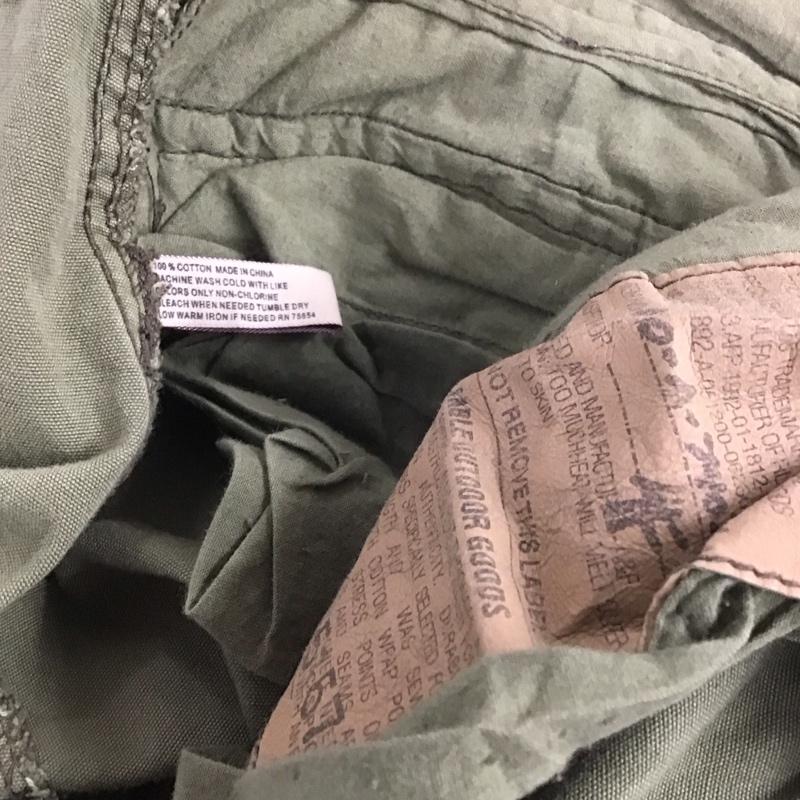アバクロンビーアンドフィッチ ABERCROMBIE&FITCH パンツ ワークパンツ、ペインターパンツ ワイドパンツ カジュアルパンツ ワークパンツ カーゴパンツ 32インチ ダメージ加工 カーキ / カーキ /  メンズ USED 古着 中古 10139183