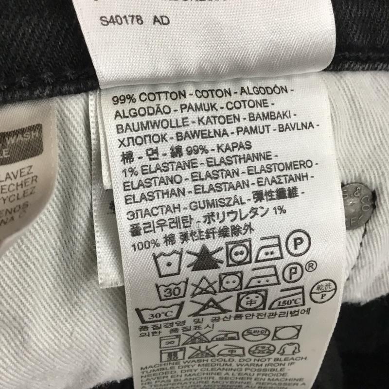 リーバイストラウスアンドコー Levi Strauss & co. パンツ デニム、ジーンズ デニムパンツ スリムパンツ ストレッチパンツ ジーンズ 33インチ 無地 黒 / ブラック /  メンズ USED 古着 中古 10114179