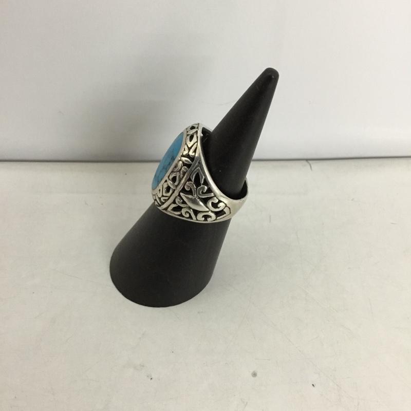 古着 USED アクセサリー 指輪 ターコイズリング シルバー 14号 無地 青 / ブルー / X 銀 / シルバー /  メンズ USED 古着 中古 10131596