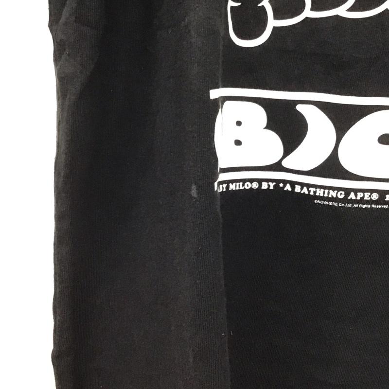 アベイシングエイプ A BATHING APE Tシャツ 半袖 半袖カットソー プリントTシャツ クルーネックカットソー プリント 黒 / ブラック /  メンズ USED 古着 中古 10142629