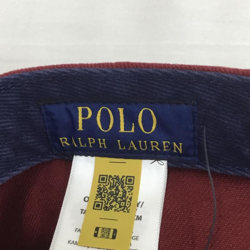 ポロラルフローレン POLO RALPH LAUREN 帽子 キャップ 6パネル ロゴ キャップ タグ付 ロゴ、文字 えんじ / ワインレッド /  メンズ USED 古着 中古 10106051