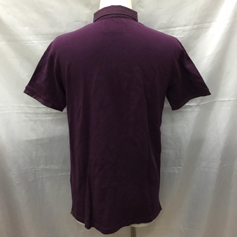 ジュンハシモト junhashimoto ポロシャツ 半袖 nuc41tt0103fc JUNHASHIMOTO×nanouniverse 半袖ポロシャツ 半袖カットソー XL 無地 紫 / パープル /  メンズ USED 古着 中古 10114578