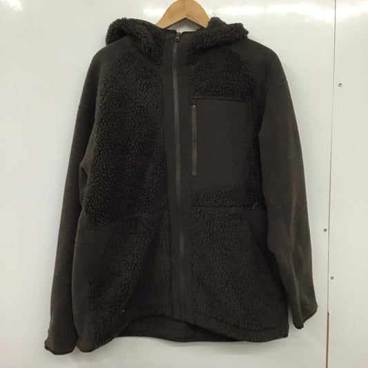 ユニクロ UNIQLO ジャケット、上着 ジャケット、ブレザー 341-463350 ジャケットパーカー フリースジャケット アウター M 無地 茶 / ブラウン /  メンズ USED 古着 中古 10139055