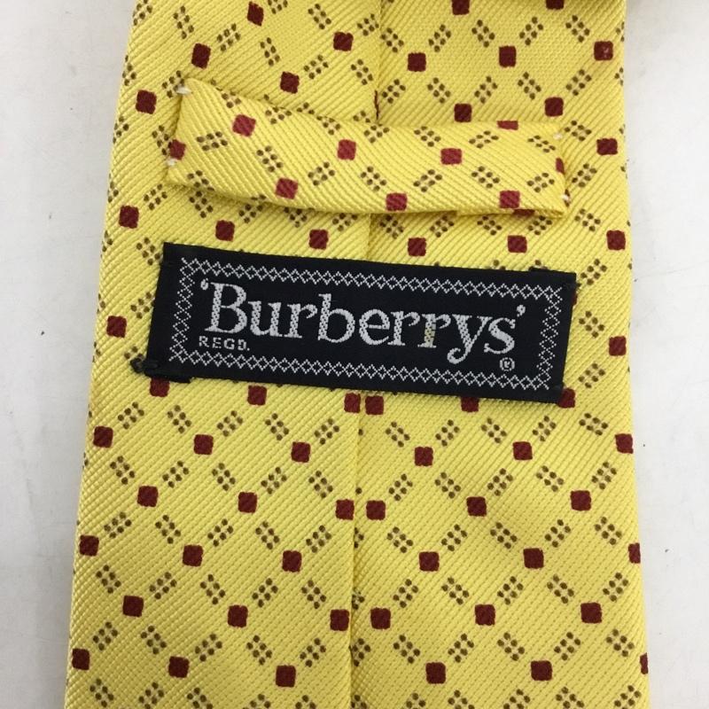 バーバリーズ BURBERRYS ネクタイ ネクタイ シルク 総柄 黄 / イエロー /  メンズ USED 古着 中古 10144335