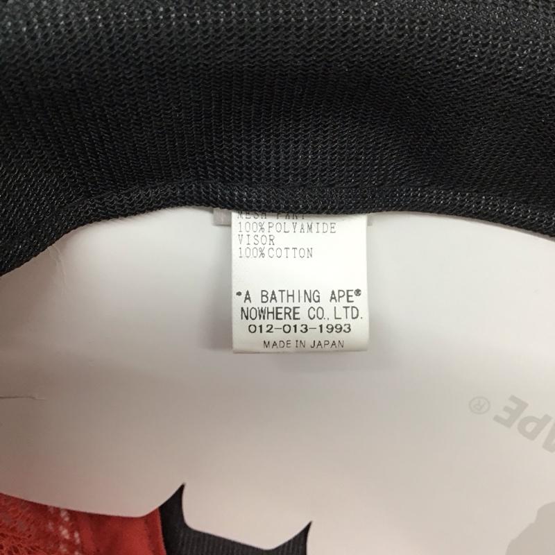アベイシングエイプ A BATHING APE 帽子 キャップ キャップクリップ付き メッシュ FREE ロゴ、文字 赤 / レッド /  メンズ USED 古着 中古 10116992