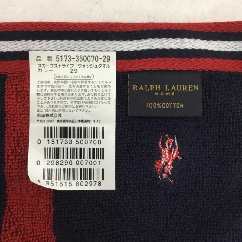 ラルフローレン RALPHLAUREN ファッション小物 ファッション小物 5173-350070-49 ウォッシュタオル 2枚セット ワンポイント 赤 / レッド / X 緑 / グリーン / X 紺 / ネイビー /  メンズ USED 古着 中古 10150192