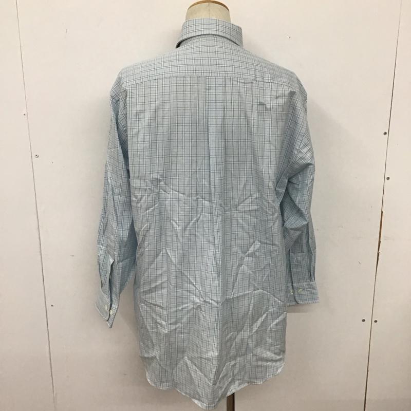 ブルックスブラザーズ BROOKS BROTHERS シャツ、ブラウス 長袖 ボタンダウン M チェック 水色 / ライトブルー / X 白 / ホワイト / X 緑 / グリーン / X 黒 / ブラック /  メンズ USED 古着 中古 10111251