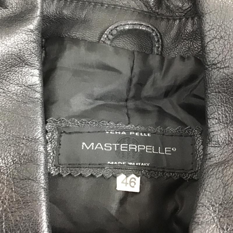 古着 USED ジャケット、上着 レザージャケット MASTER PELLE 46 無地 黒 / ブラック /  メンズ USED 古着 中古 10105678