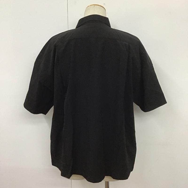 フリークスストア FREAK S STORE シャツ、ブラウス 半袖 半袖シャツ カラーシャツ カジュアルシャツ 前ボタンシャツ L 無地 黒 / ブラック /  メンズ USED 古着 中古 10107782