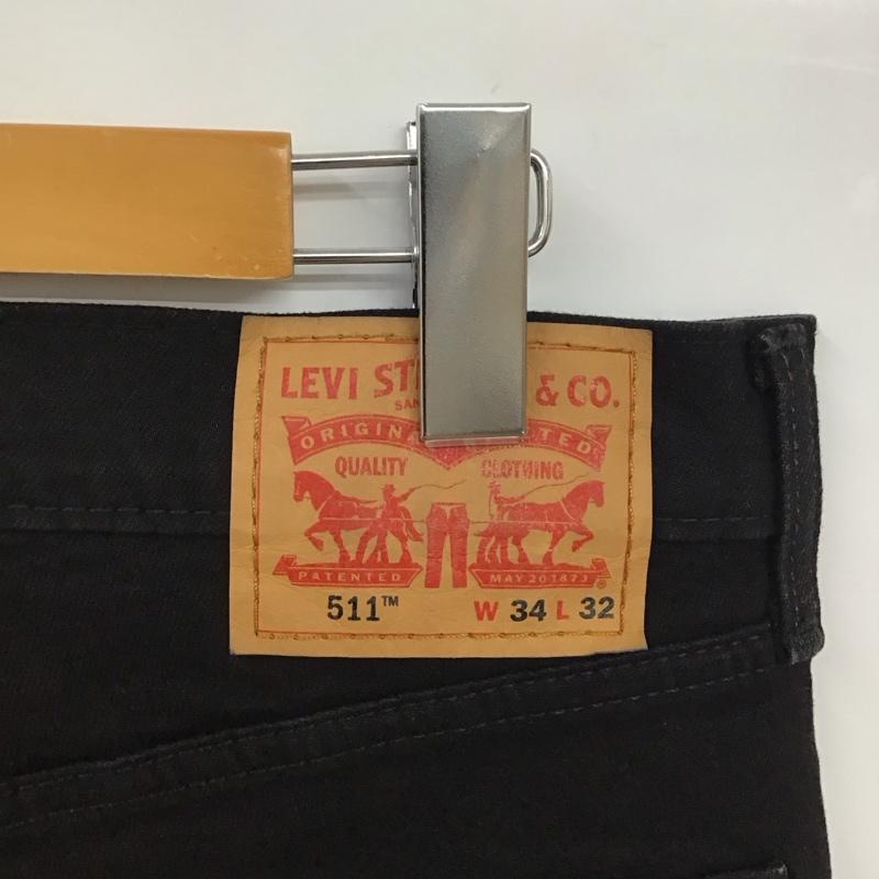 リーバイストラウスアンドコー Levi Strauss & co. パンツ デニム、ジーンズ デニムパンツ スリムパンツ ジーンズ ストレッチパンツ 34 無地 黒 / ブラック /  メンズ USED 古着 中古 10119465