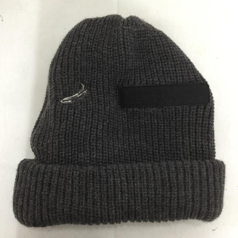 カシラ CA4LA 帽子 ニット帽 ANDY WARHOL ART KNITCAP バナナワッペン ロゴ、文字 チャコールグレー / チャコールグレー /  メンズ USED 古着 中古 10138139