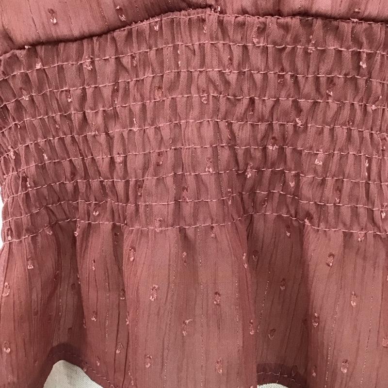 フィフス fifth カットソー 半袖 フレアスリーブ Ｖネック シャーリング  桃 / ピンク /  レディース USED 古着 中古 10110974