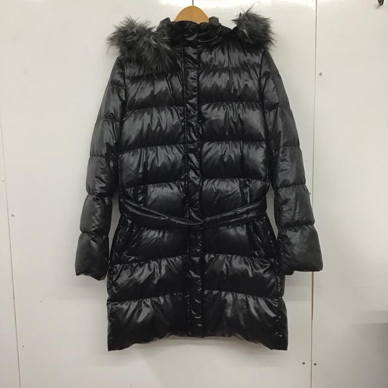 ユニクロ UNIQLO コート ダウンコート L 無地 黒 / ブラック /  レディース USED 古着 中古 10140427