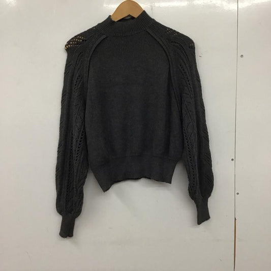 ザラ ZARA ニット、セーター 長袖 M 無地 チャコールグレー / チャコールグレー /  レディース USED 古着 中古 10139865