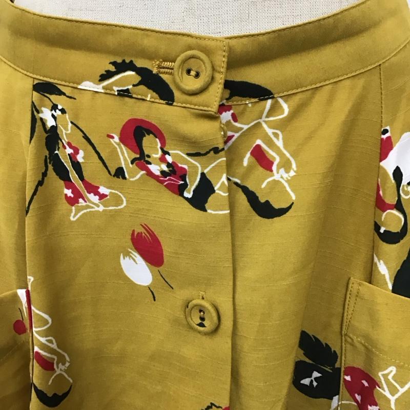スライ SLY スカート ロングスカート 030BSY31-4820 VACATION GIRL HW FLARE LONG SK 1 総柄 マスタード / マスタード /  レディース USED 古着 中古 10112648