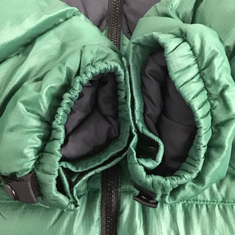 ザノースフェイス THE NORTH FACE ジャケット、上着 ジャンパー、ブルゾン nf003as ダウンジャケット アウター ジップアップジャケット M ロゴ、文字 黒 / ブラック / X 緑 / グリーン /  メンズ USED 古着 中古 10138153