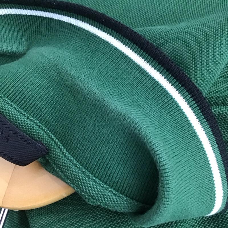 プラダ PRADA ポロシャツ 半袖 sjn256 r192 322 ポロシャツ 半袖カットソー L ロゴ、文字 緑 / グリーン /  メンズ USED 古着 中古 10142100