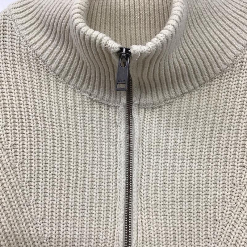 ウィム バイ リドム WYM LIDNM ニット、セーター 長袖 長袖ニット ジップアップニット セーター M 無地 アイボリー / アイボリー /  メンズ USED 古着 中古 10144766