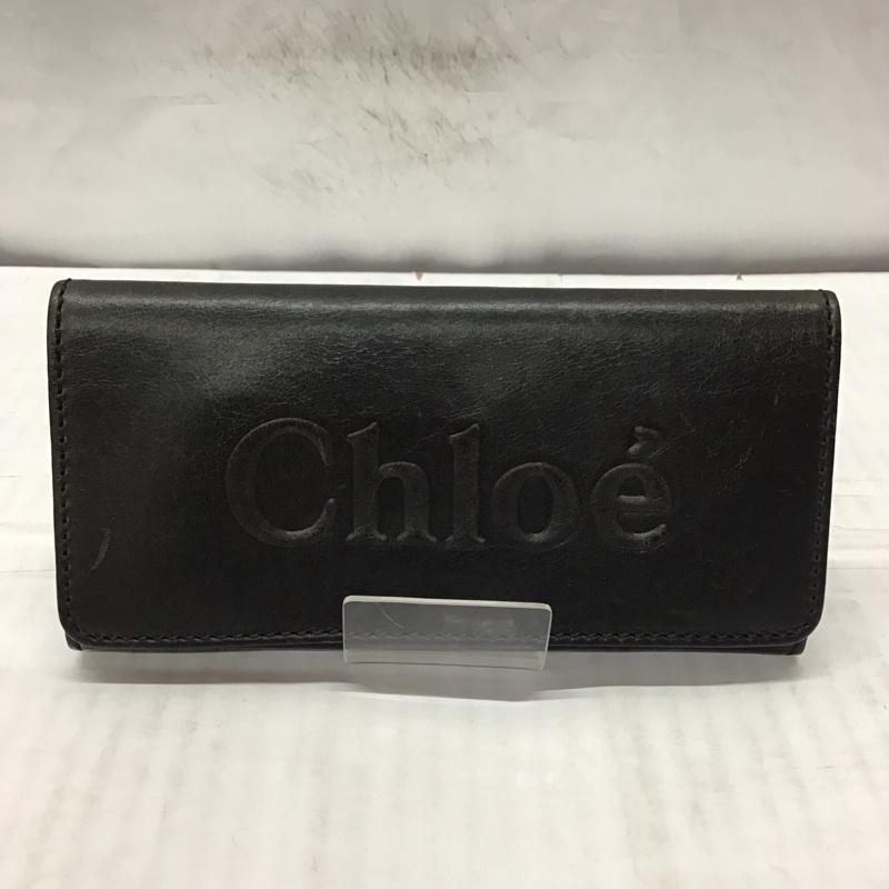 クロエ Chloe 財布 長財布 3P0321-7A733 長財布 箱有 ロゴ、文字 黒 / ブラック /  レディース USED 古着 中古 10114298