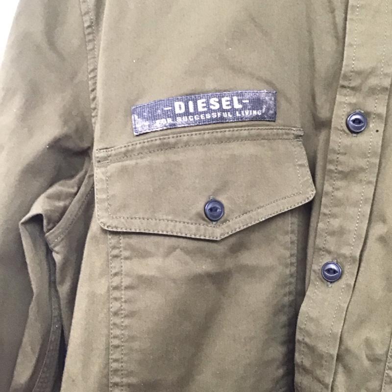ディーゼル DIESEL シャツ、ブラウス 長袖 長袖シャツ 無地シャツ カラーシャツ L 無地 カーキ / カーキ /  メンズ USED 古着 中古 10145992