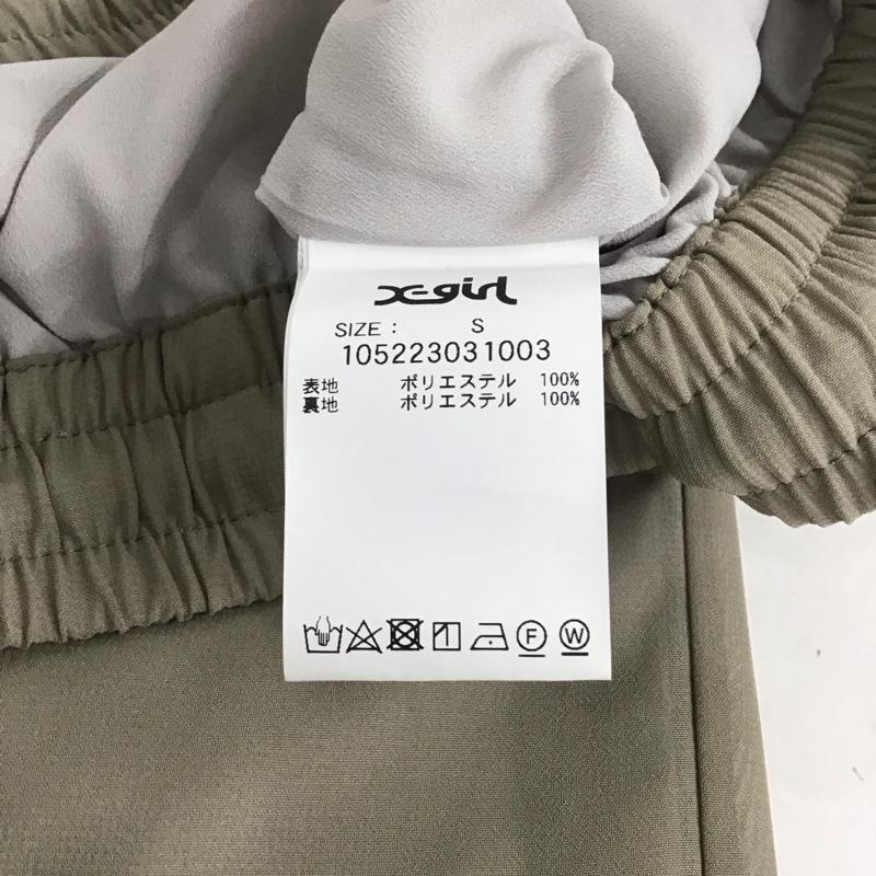 エックスガール X-girl パンツ ワークパンツ、ペインターパンツ シフォンワークパンツ ワイドパンツ S ロゴ、文字 ベージュ / ベージュ /  レディース USED 古着 中古 10145184