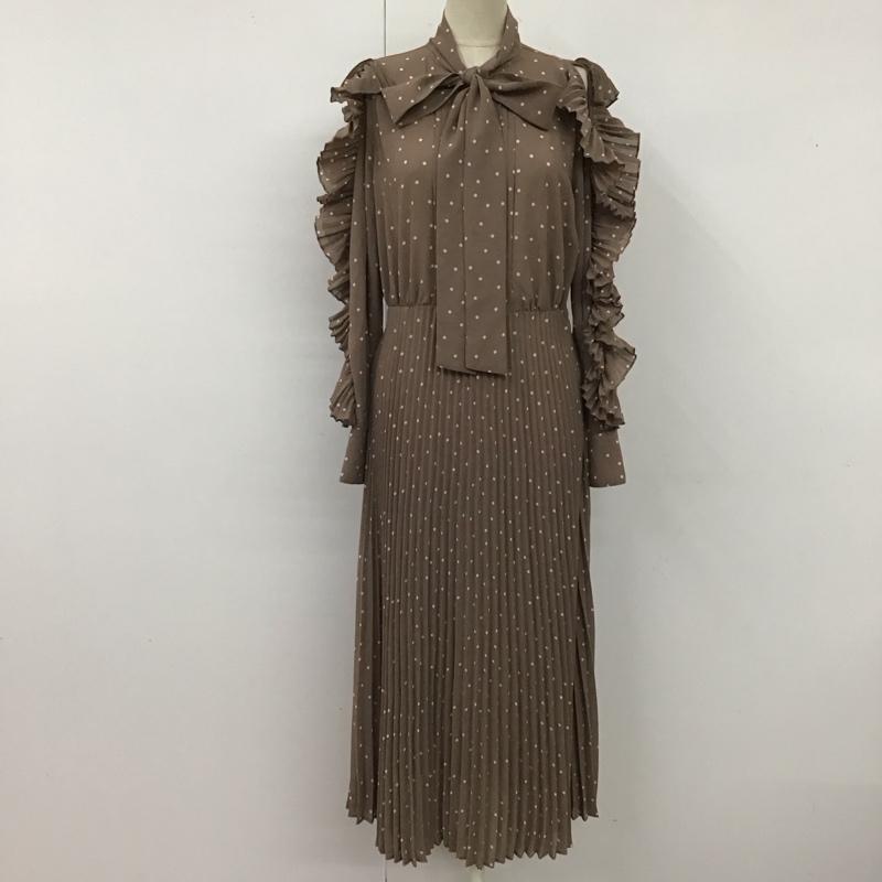 スナイデル SNIDEL ワンピース ロングスカート SWFO214064 シフォンボウタイドットワンピース 0 ドット ベージュ / ベージュ / X 白 / ホワイト /  レディース USED 古着 中古 10120053