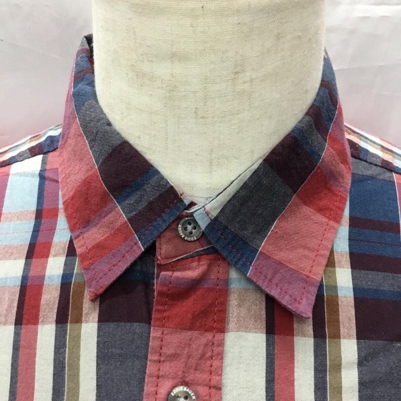 エディーバウアー Eddie Bauer シャツ、ブラウス 半袖 半袖シャツ カラーシャツ 半袖カットソー チェックシャツ S チェック マルチカラー / マルチカラー /  メンズ USED 古着 中古 10113541