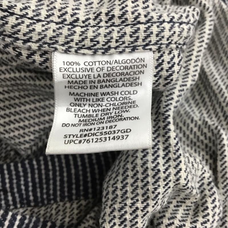 ディッキーズ Dickies シャツ、ブラウス 長袖 L  白 / ホワイト / X 紺 / ネイビー /  メンズ USED 古着 中古 10106671