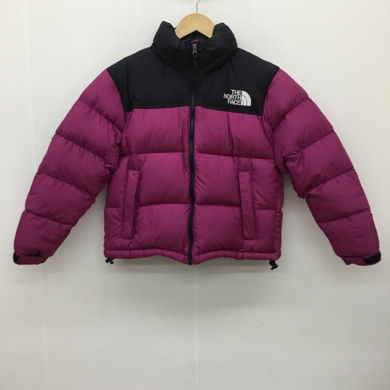 ザノースフェイス THE NORTH FACE ジャケット、上着 ダウンジャケット NDW91952 SHORT NUPTSE JACKET M ロゴ、文字 黒 / ブラック / X 桃 / ピンク /  レディース USED 古着 中古 10139653