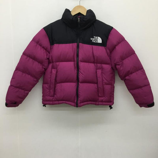 ザノースフェイス THE NORTH FACE ジャケット、上着 ダウンジャケット NDW91952 SHORT NUPTSE JACKET M ロゴ、文字 黒 / ブラック / X 桃 / ピンク /  レディース USED 古着 中古 10139653