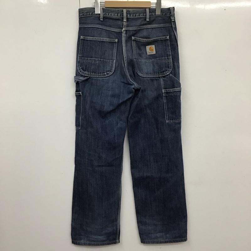 カーハート Carhartt パンツ デニム、ジーンズ ペインターパンツ 32 32 ロゴ、文字 青 / ブルー /  メンズ USED 古着 中古 10113929