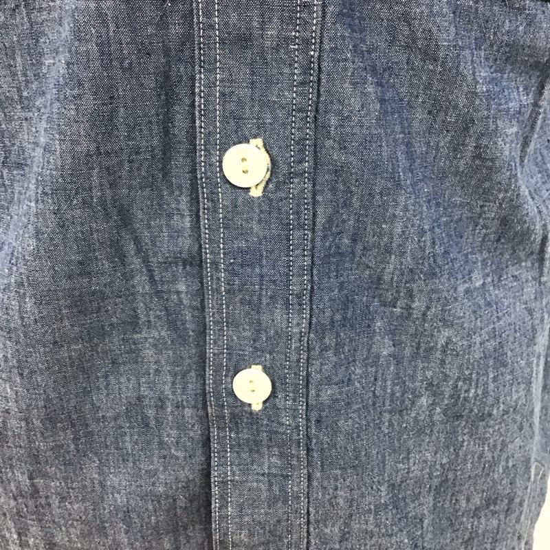 エフオービーファクトリー FOB FACTORY シャツ、ブラウス 半袖 F3285 シャンブレー ワークシャツ M 無地 青 / ブルー /  メンズ USED 古着 中古 10123663