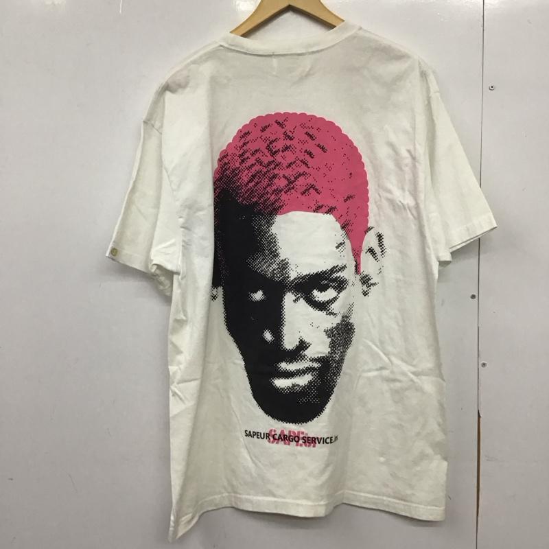 サプール SAPEur Tシャツ 半袖 半袖カットソー プリントTシャツ クルーネックカットソー プリント 白 / ホワイト /  メンズ USED 古着 中古 10148382