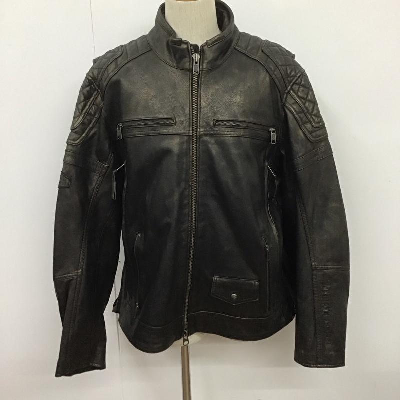 ハーレーダビッドソン Harley-Davidson ジャケット、上着 ジャンパー、ブルゾン レザージャケット カジュアルジャケット ライダース ジップアップジャケット ヴィンテージ 古着 XL 無地 茶 / ブラウン /  メンズ USED 古着 中古 10106775