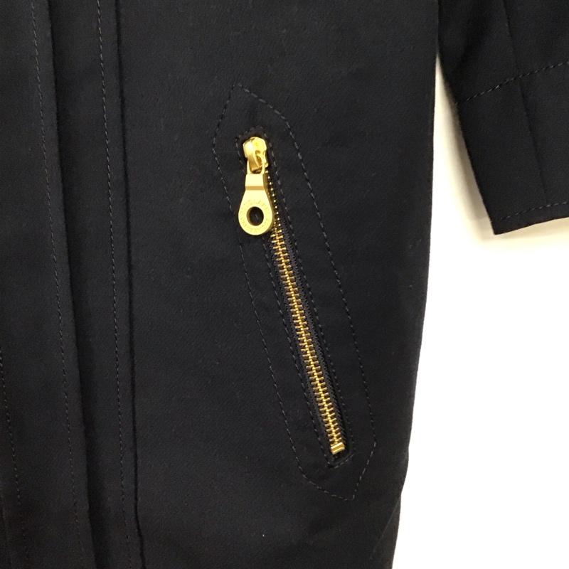 ブルーレーベル・クレストブリッジ BLUE LABEL CRESTBRIDGE ワンピース ひざ丈スカート タグ付 36 無地 紺 / ネイビー /  レディース USED 古着 中古 10151202