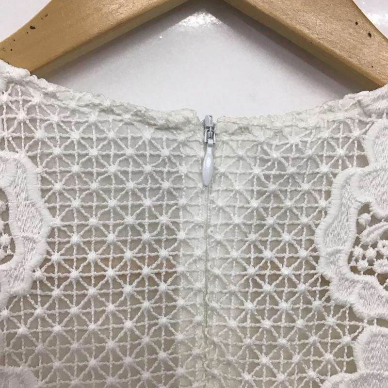 ジルスチュアート JILLSTUART シャツ、ブラウス 半袖 092-8110018 ファビレースブラウス M 無地 白 / ホワイト /  レディース USED 古着 中古 10148897