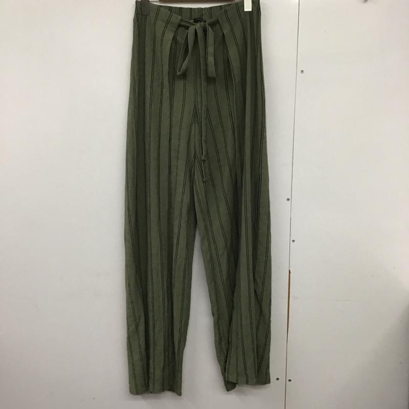 ザラ ZARA ボトムス ボトムス M ストライプ 緑 / グリーン /  レディース USED 古着 中古 10144578