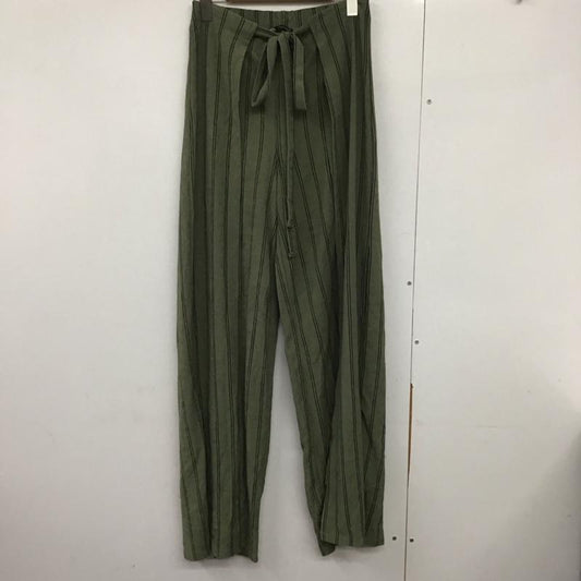 ザラ ZARA ボトムス ボトムス M ストライプ 緑 / グリーン /  レディース USED 古着 中古 10144578