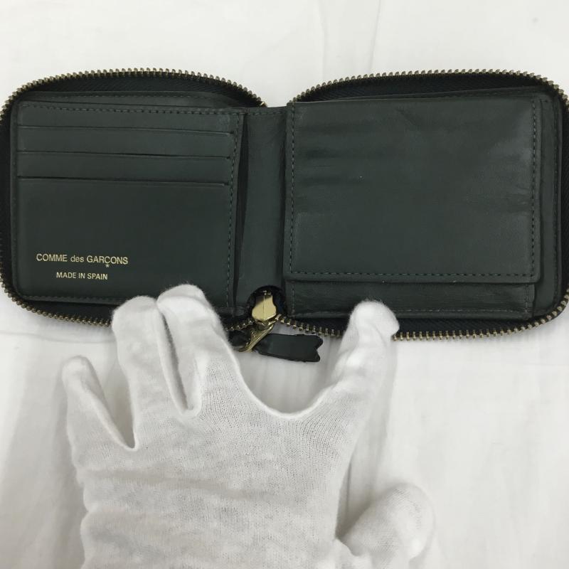コムデギャルソン COMME des GARCONS 財布 二つ折り 無地 緑 / グリーン /  メンズ USED 古着 中古 10112616