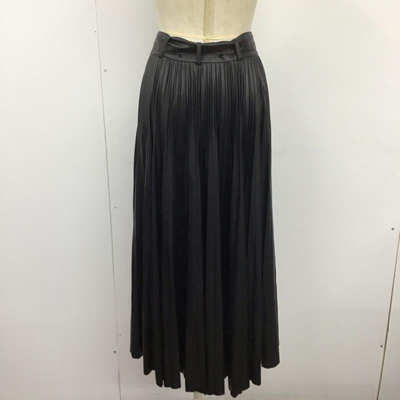 ザラ ZARA スカート ロングスカート 2969 278 800 フェイクレザー プリーツ XS 無地 黒 / ブラック /  レディース USED 古着 中古 10109736