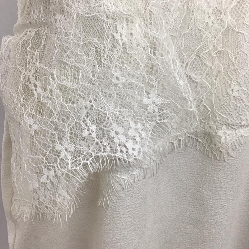 ザラ ZARA カットソー 半袖 4437 052 251 袖レース M レース柄 白 / ホワイト /  レディース USED 古着 中古 10108325