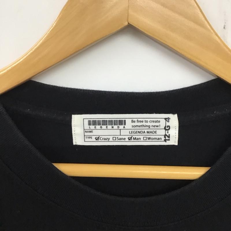 レジェンダ LEGENDA Tシャツ 半袖 半袖カットソー プリントTシャツ クルーネックカットソー FREE ロゴ、文字 黒 / ブラック /  メンズ USED 古着 中古 10133227