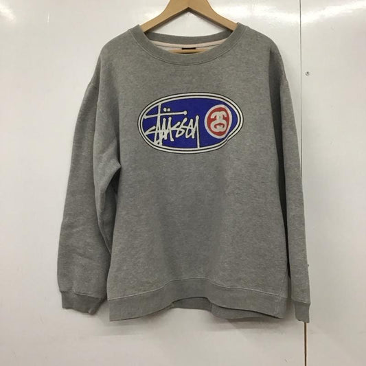 ステューシー STUSSY トレーナー 長袖 長袖トレーナー スウェット クルーネック プルオーバー XL ロゴ、文字 灰 / グレー /  メンズ USED 古着 中古 10143202