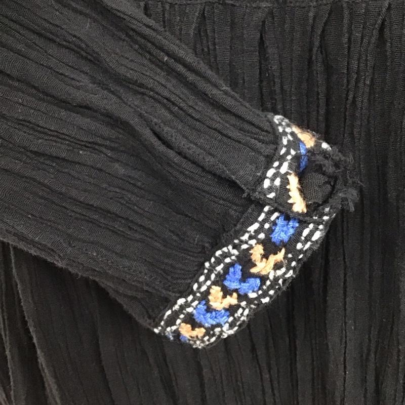 マライカ MALAIKA ワンピース ロングスカート 長袖 コットン リネン 刺繍 黒 / ブラック /  レディース USED 古着 中古 10116472