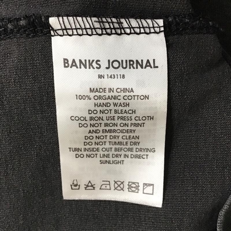 バンクスジャーナル BANKS JOURNAL Tシャツ 半袖 半袖カットソー プリントTシャツ クルーネックカットソー L ロゴ、文字 黒 / ブラック /  メンズ USED 古着 中古 10115296