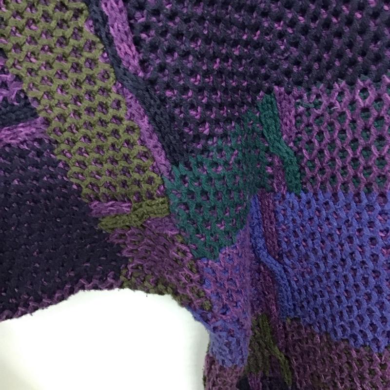 古着 USED ニット、セーター 長袖 長袖ニットカットソー クルーネック セーター M プリント マルチカラー / マルチカラー /  メンズ USED 古着 中古 10140266