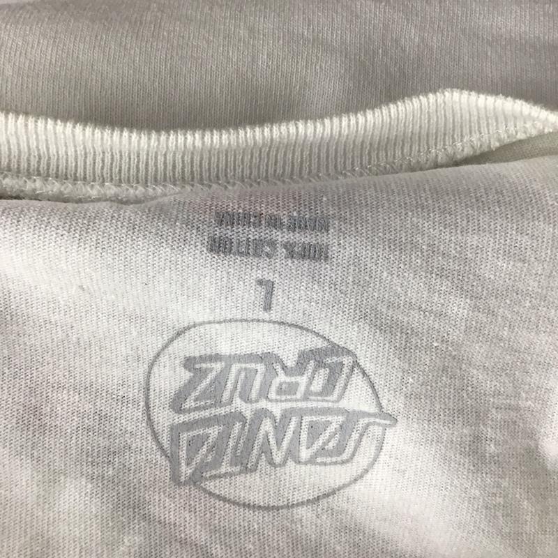 サンタクルーズ SANTA CRUZ Tシャツ 半袖 半袖Tシャツ プリントTシャツ クルーネックカットソー L プリント 白 / ホワイト /  メンズ USED 古着 中古 10124951