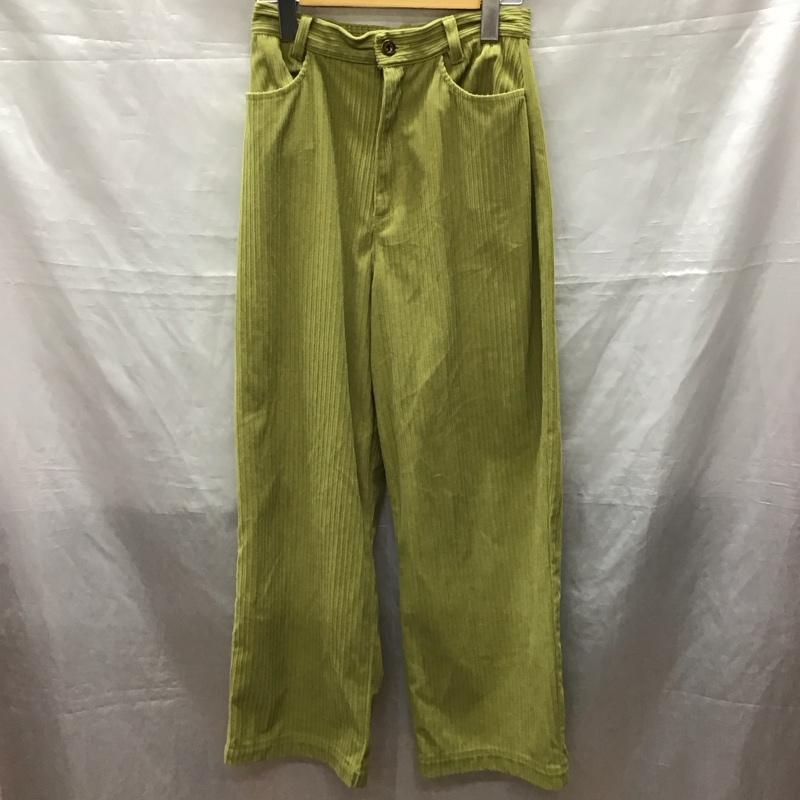 エヘカソポ ehka sopo パンツ スラックス コーデュロイパンツ FREE 無地 薄緑 / ライトグリーン /  レディース USED 古着 中古 10123451