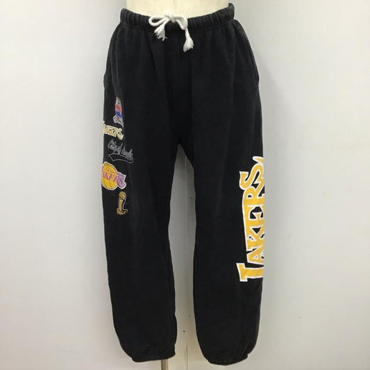 ミッチェルアンドネス Mitchell&Ness パンツ ワークパンツ、ペインターパンツ ワークパンツ ワイドパンツ カジュアルパンツ ジャージ XL ロゴ、文字 黒 / ブラック /  メンズ USED 古着 中古 10117256