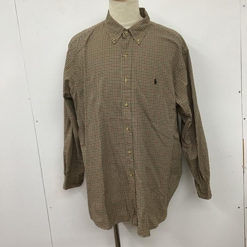 ラルフローレン RALPHLAUREN シャツ、ブラウス 長袖 長袖シャツ チェックシャツ カラーシャツ ボタンダウンシャツ XXL ロゴ、文字 マルチカラー / マルチカラー /  メンズ USED 古着 中古 10125059